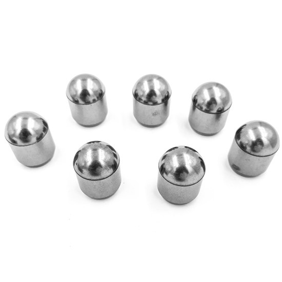 Tungsten carbide spherical buttons